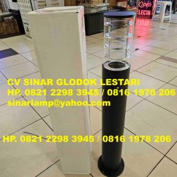 Lampu Taman Pilar Pole Outdoor E27 Bening Spiral
